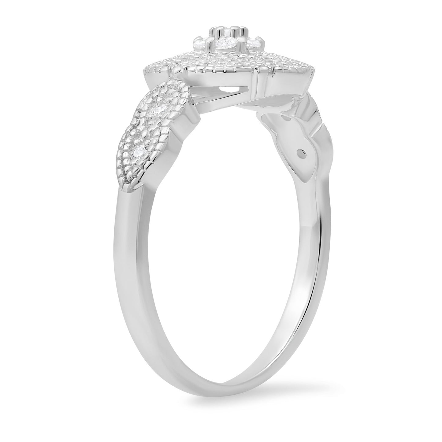 Sterling Silver Vintage Floral Ring