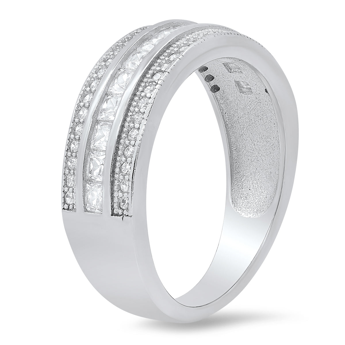 Sterling Silver CZ Band Ring