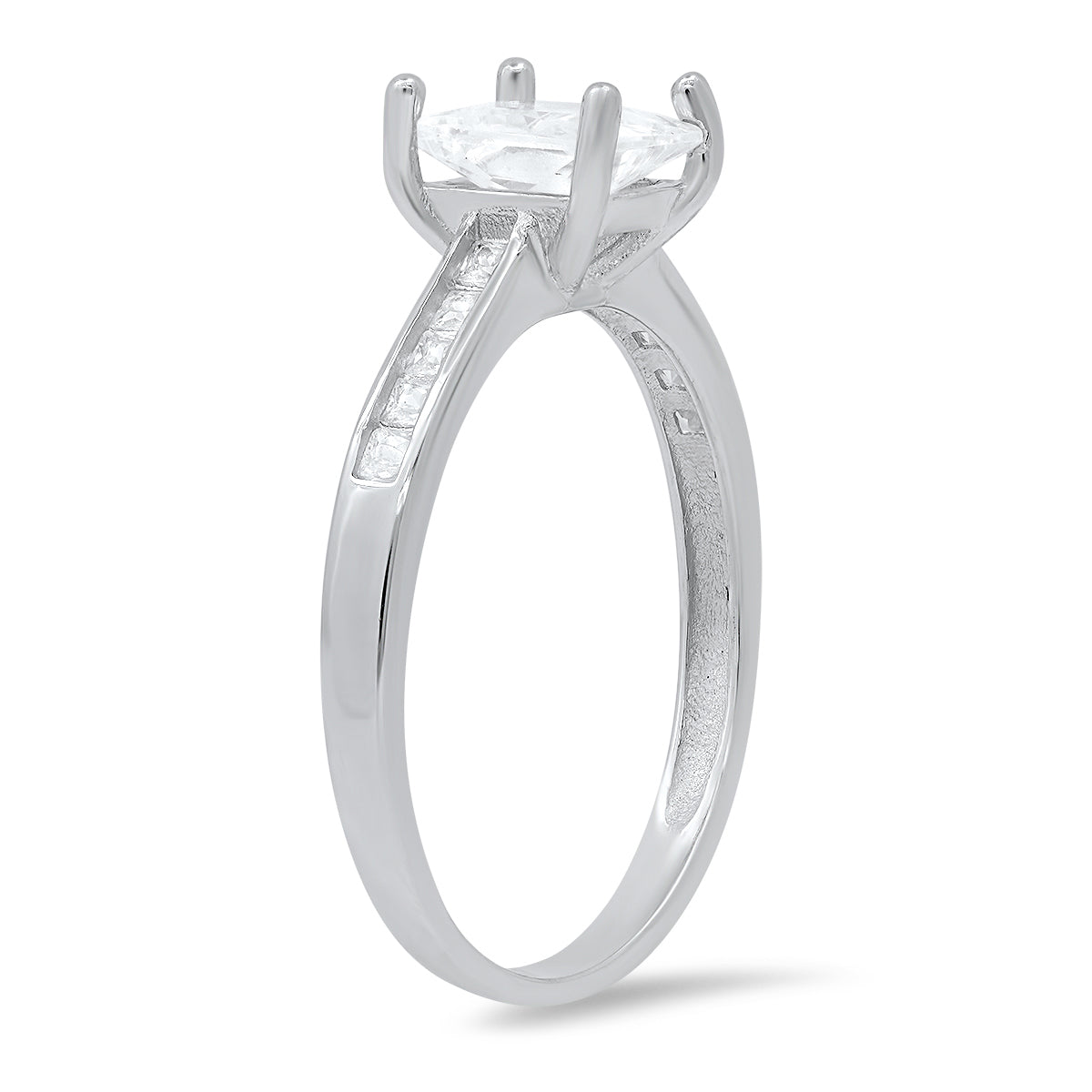 Sterling Silver Princess-cut CZ Ring