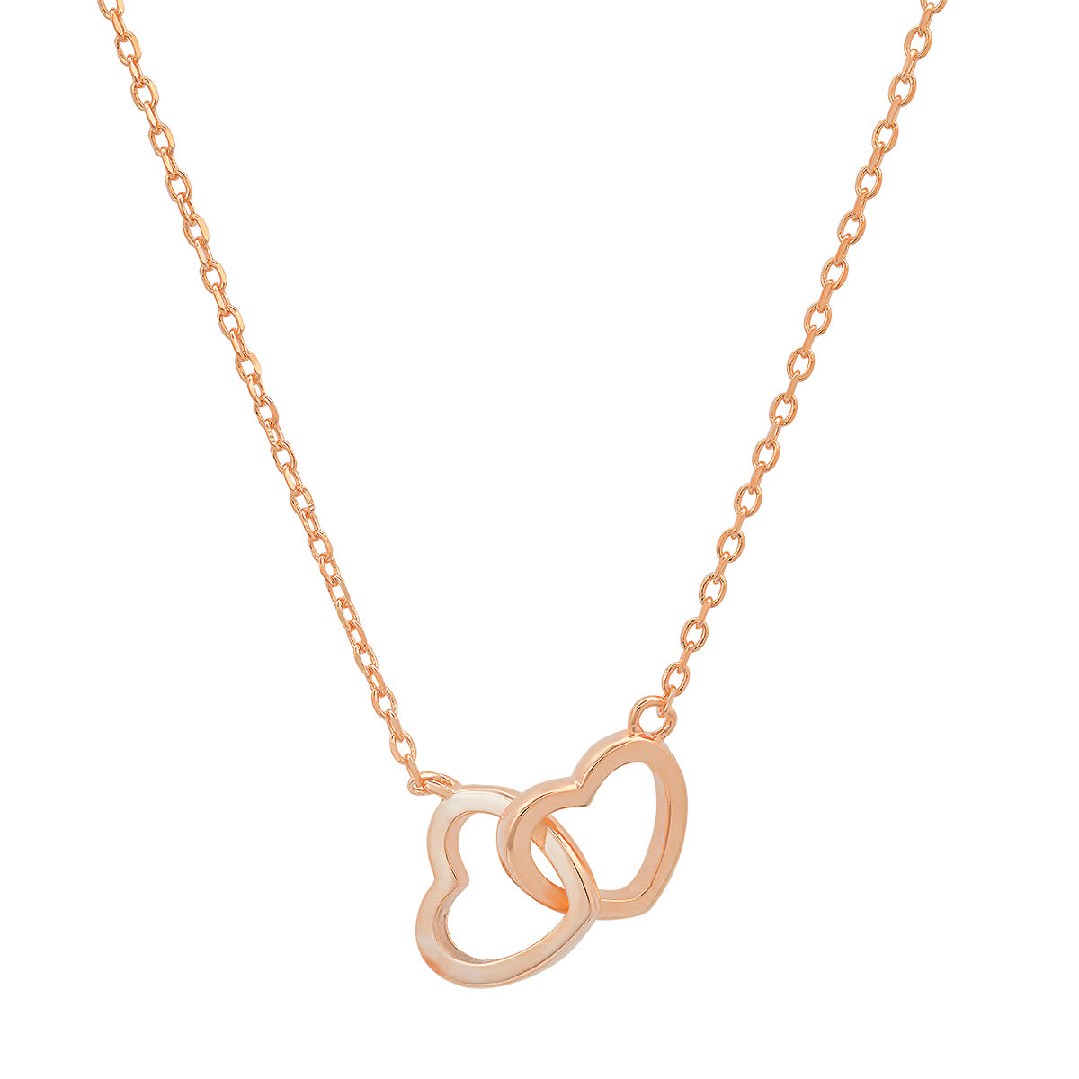 Sterling Silver 'Interlocking Love' Hearts Necklace