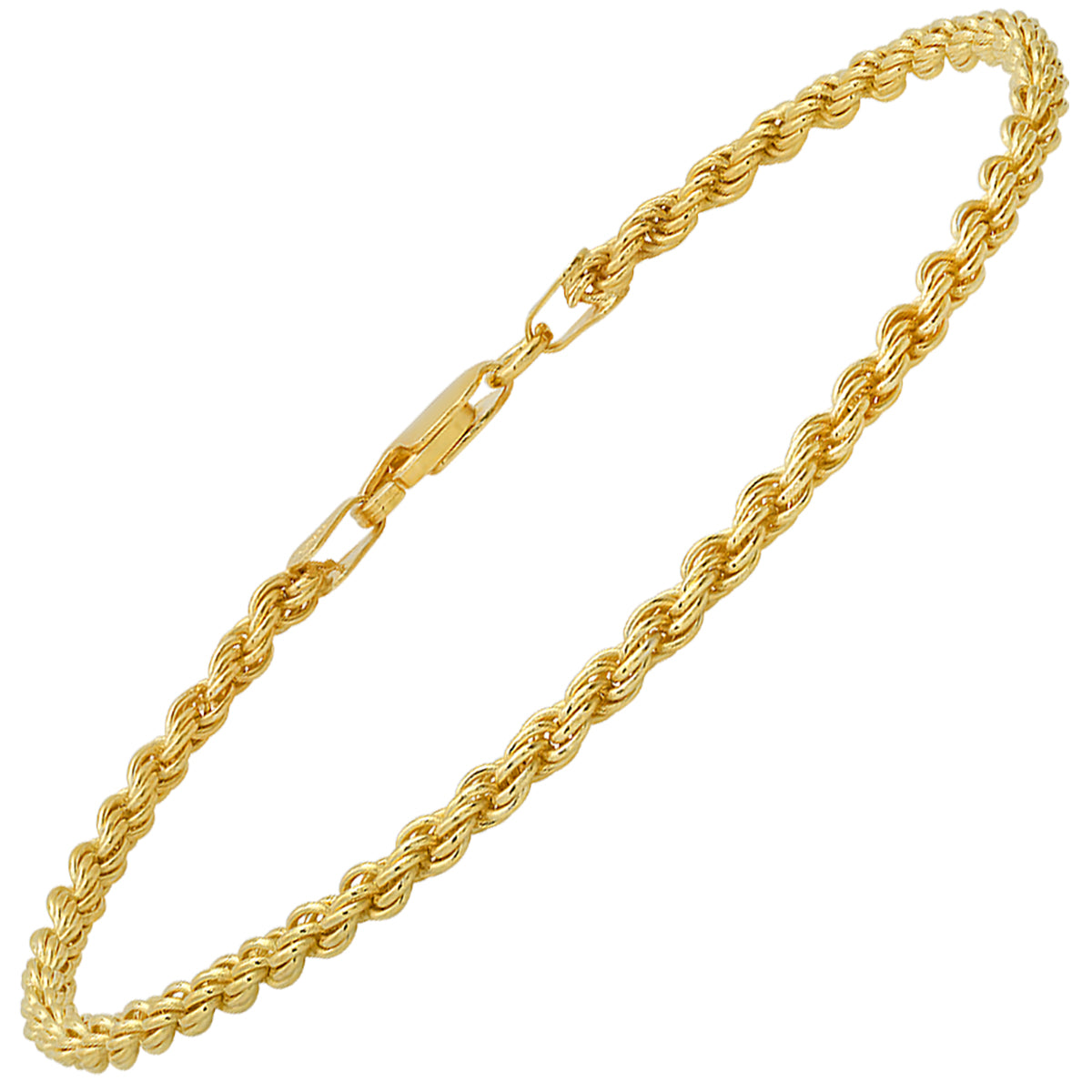 Mens Sterling Silver Italian 8.5" Thick Rope Chain Bracelet