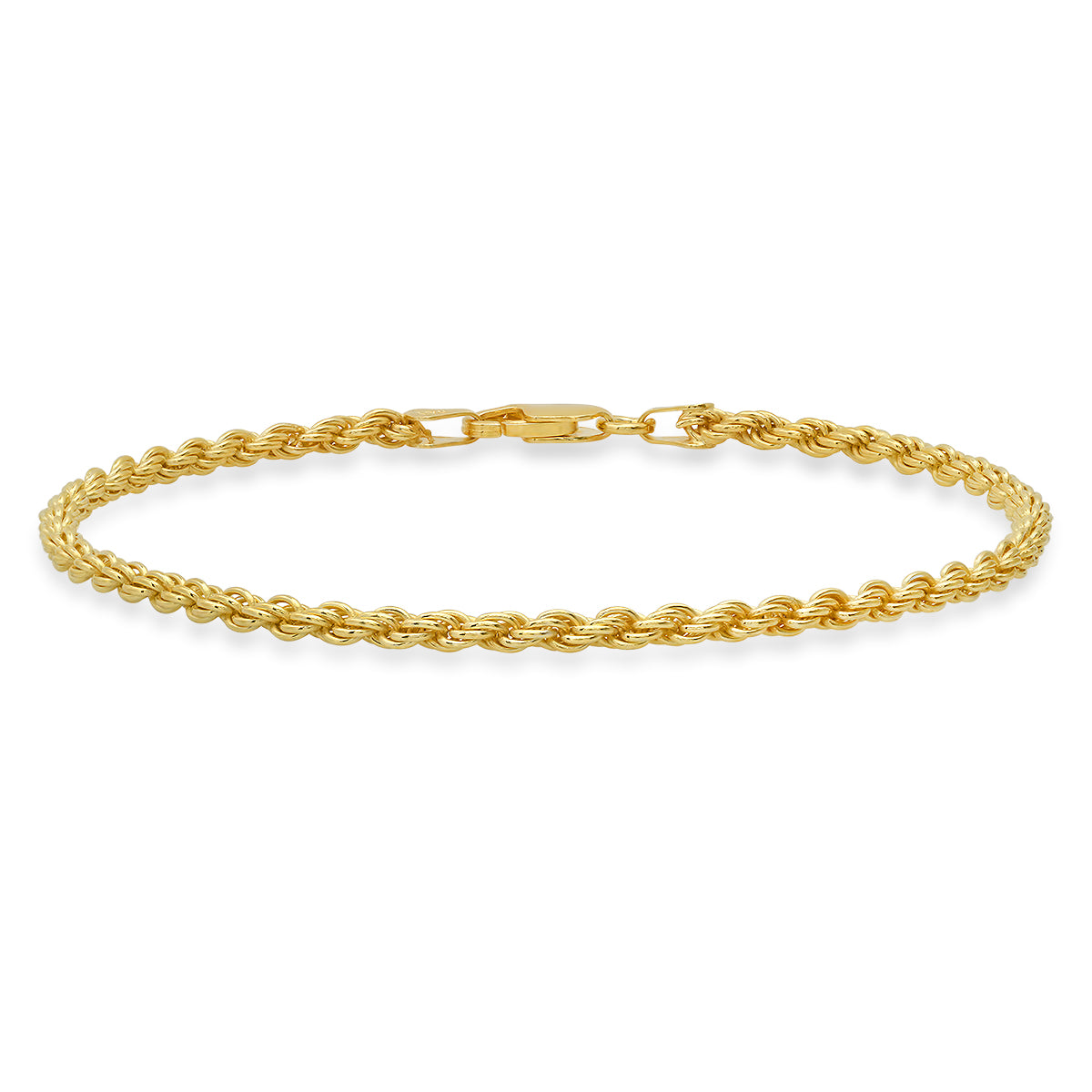 Mens Sterling Silver Italian 8.5" Thick Rope Chain Bracelet