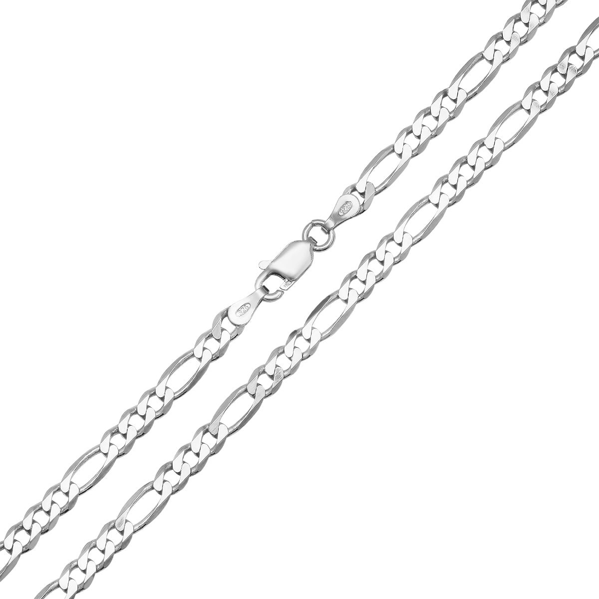Sterling Silver Italian Unisex Figaro Chain - 20"-24"