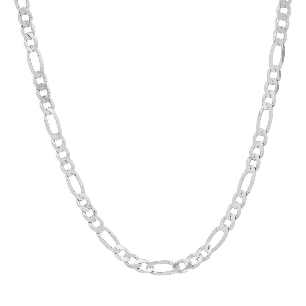 Sterling Silver Italian Unisex Figaro Chain - 20"-24"