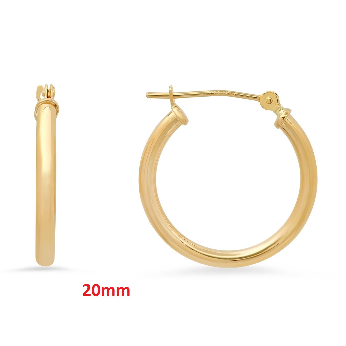 Real 10k Solid Gold Classic Huggy Hoop Gold Earrings