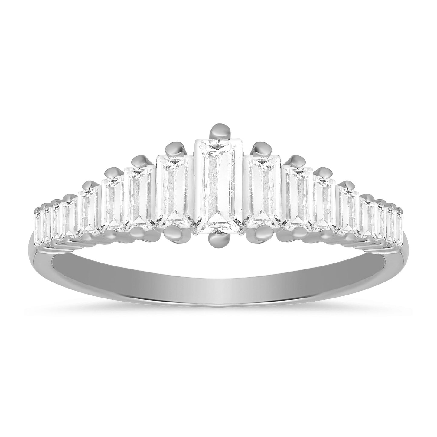 Art Deco Baguette-cut CZ Ring