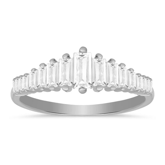 Art Deco Baguette-cut CZ Ring