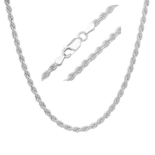 Italian Sterling Silver Thick/Heavy Rope Chain - 22"-30"