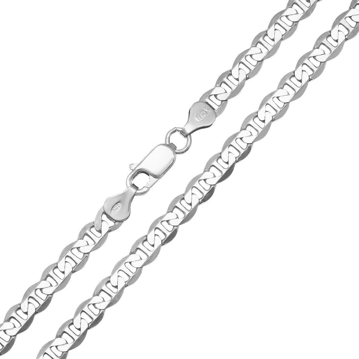 Italian Sterling Silver Thick/Heavy Gucci Mariner Chain - 22"-24"