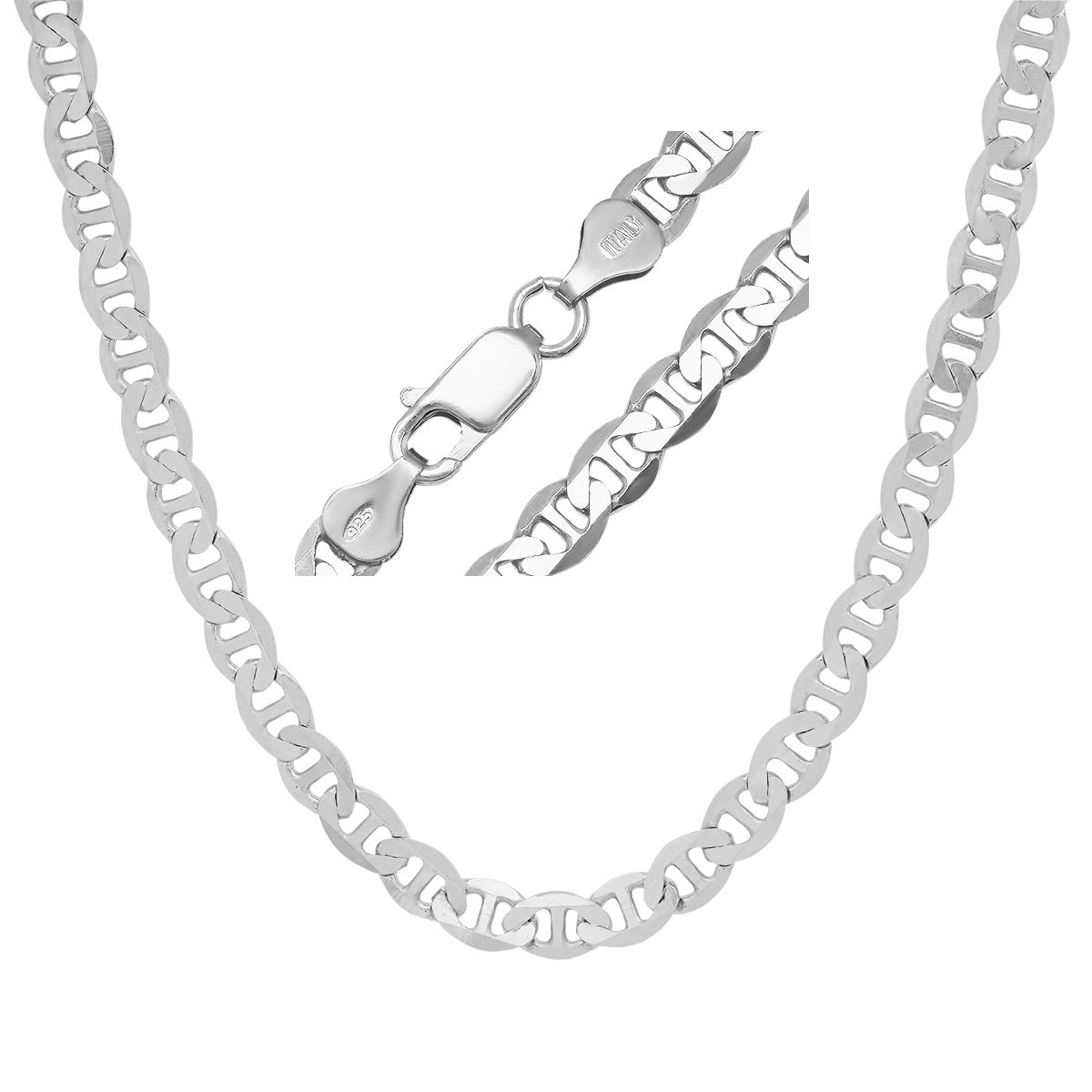 Italian Sterling Silver Thick/Heavy Gucci Mariner Chain - 22"-24"