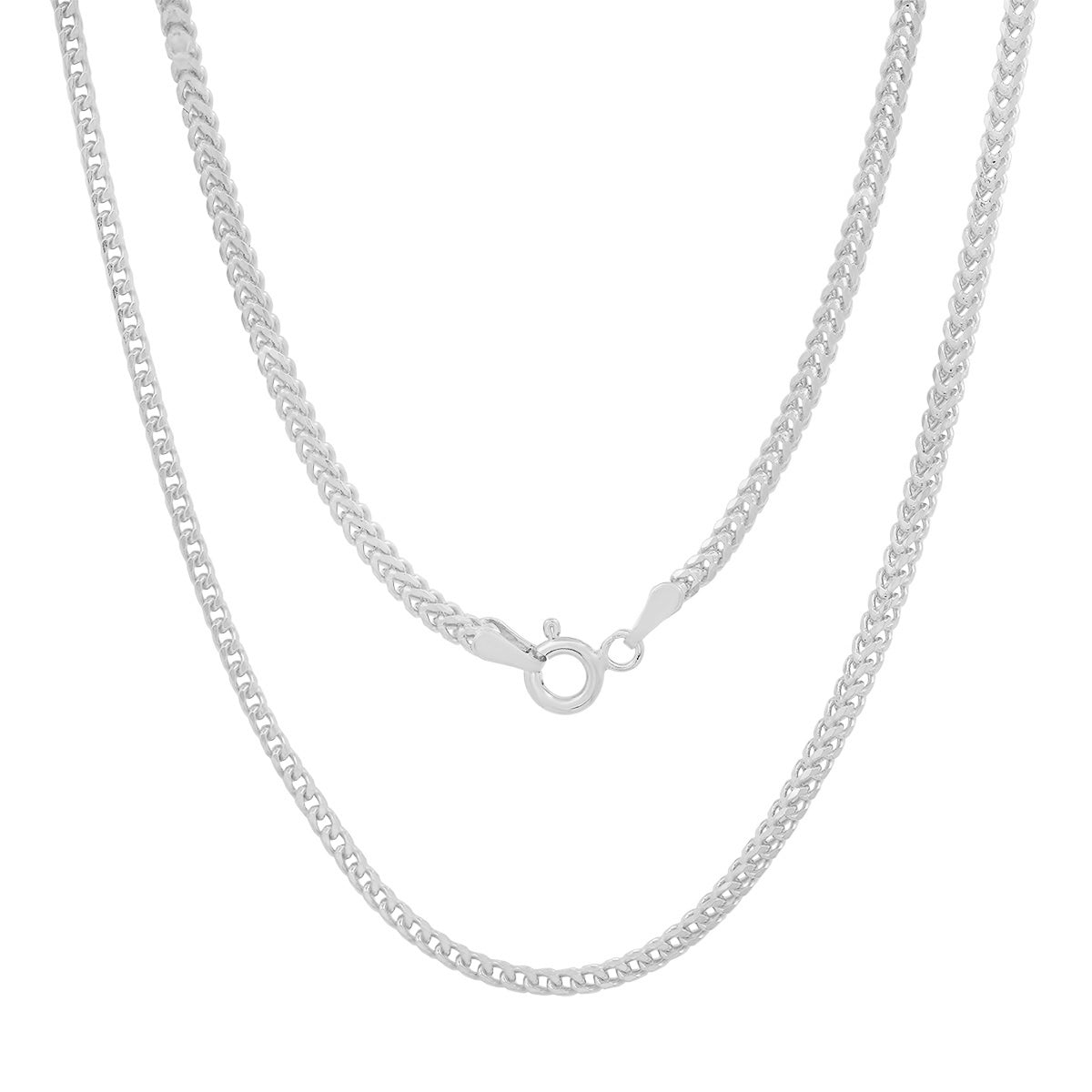 Sterling Silver Italian Unisex Box Franco Chain - 18"-24"